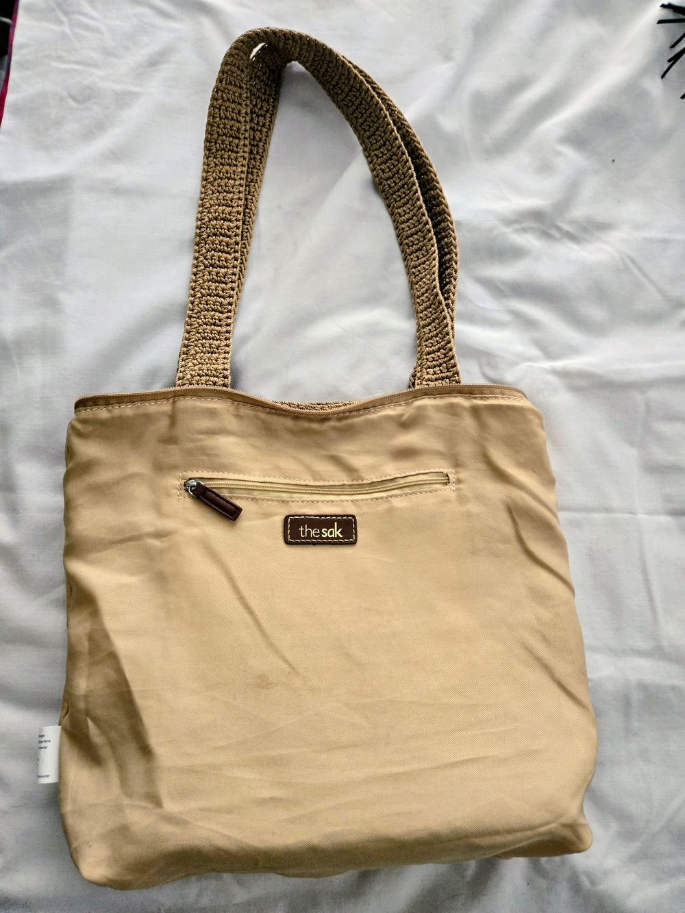 The Sak Riviera Crochet Tote Bag Bohemian Stripe Boho Tassel - Picture 7 of 9